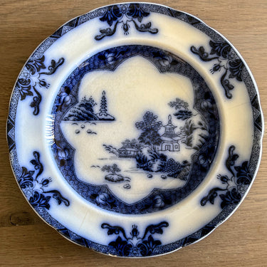 Dinner plate - Spode England - LANDSCAPE decor in flow blue