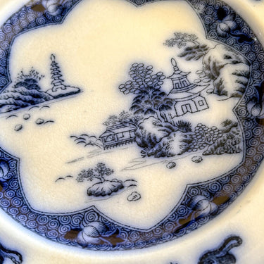 Dinner plate - Spode England - LANDSCAPE decor in flow blue