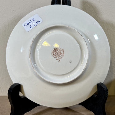 Underplate / Dish - VEB Germany - decor with a rose on a pink pastel background