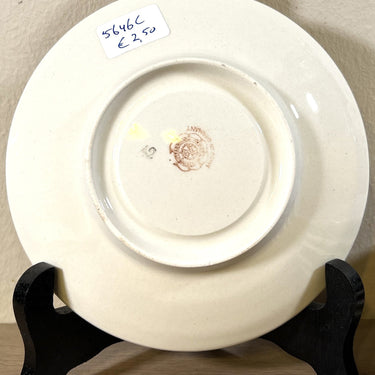 Underplate / Dish - VEB Germany - decor with a rose on an orange/pink pastel background