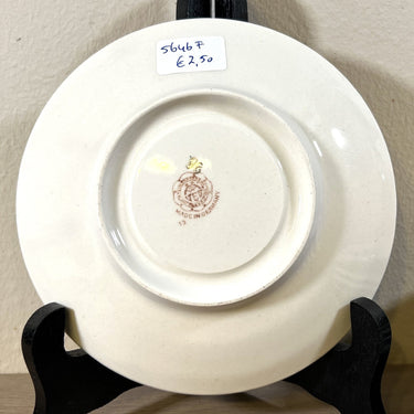 Underplate / Dish - VEB Germany - decor with a rose on a green pastel background
