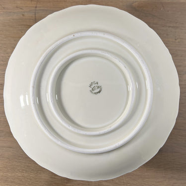 Sauciere / Sauciere - rundes Modell mit 2 Ausgüssen - Mosa - Dekor in blau/rosa Blumen