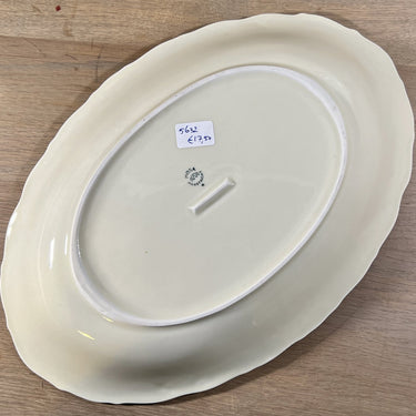 Brotschale / Schale - ovales Modell - Mosa - Dekor in blau/rosa Blumen