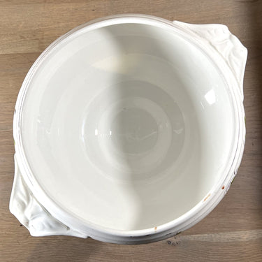 Bruidsterrine - Societe Ceramique Maestricht - zonder deksel - décor met handgeschilderd decor van mosrozen / mosroos