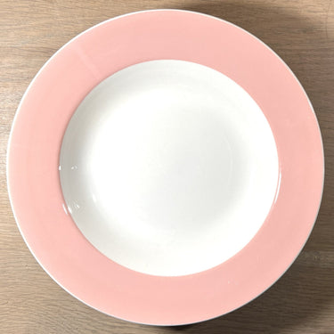 Diep bord / Soepbord / Pastabord - St. Amand - uitvoering met pastelroze, vrij brede, rand
