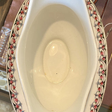 Sauce boat / gravy boat on fixed base - Petrus Regout - decor 1448