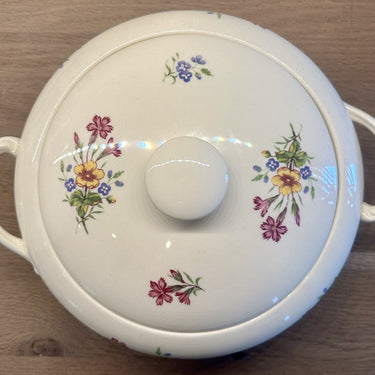 Terrine / Deckeldose - Mosa 5-Bögen (1940-1950) - Blumendekor in verschiedenen Farben