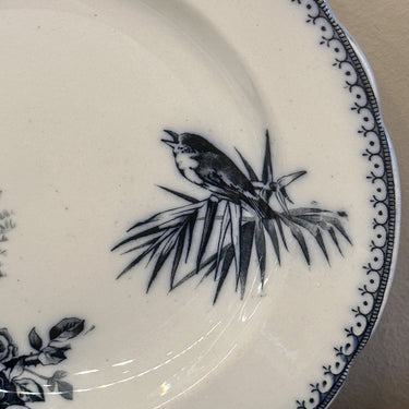 Deep plate / Soup plate / Pasta plate - Petrus Regout - decor MALAGA in liquid blue with a scalloped edge