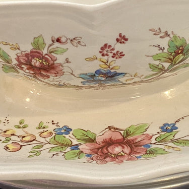 Sauciere / Sauciere – Sarreguemines – Eden Dekor mit bunten Blumen