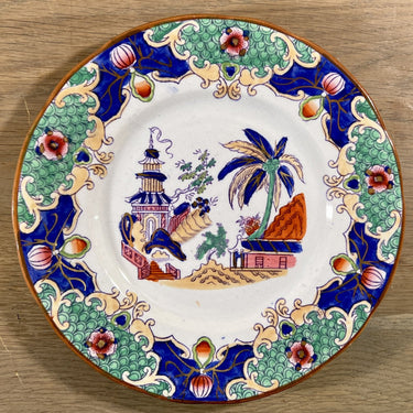 Frühstücksteller / Dessertteller - Boch Frères - Yeddo Dekor in farbiger Ausführung