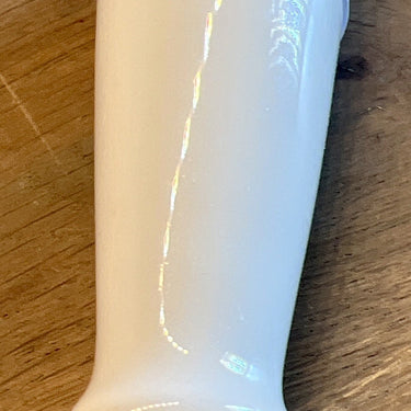 WC-Abzieher - Porzellan - weiß, länglicheres Modell, mit Aufhängeöse