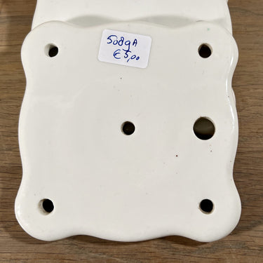 Abdeckplatte / Rückplatte - Porzellan weiß - angeblich für eine Gaslampe oder ähnliches.