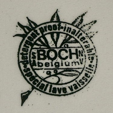 Sandwichbrett / Schneidebrett - Boch - in dunkelblau mit floralen Verzierungen