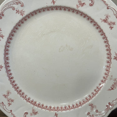 Plate / Bowl - large round model - Ridgeways England - LORNA decor in red