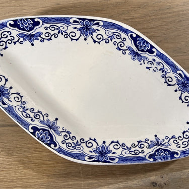 Zuurschaaltje / Ravier -ongemerkt maar Boch - décor DINA blauw in wybervorm