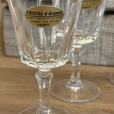 Glasses on foot - lead crystal, set of 6, small model - Cristal d'Arques (France) - model VERSAILLES 7