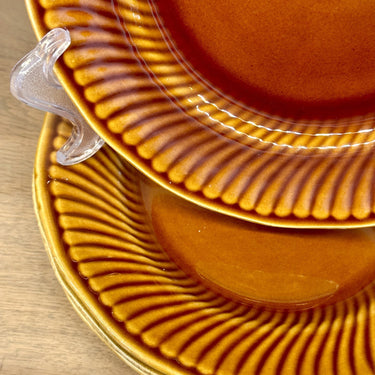 Frühstücksteller / Dessertteller - Boch - Form TRIANON in Farbe braun