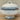 Terrine / Covered dish - round model - St. Amand - MAROC decor in petrol
