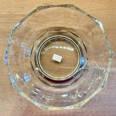 Slaschaal / Slakom - dik glas met verzilverde standring - Italy