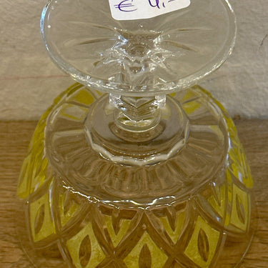Ice cream sundae / Bowl - VMC Reims (Verreries Mécanques Champenoises) - in yellow glass