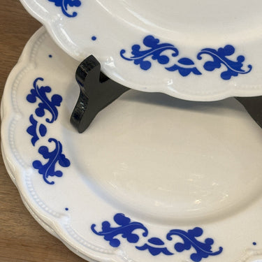 Frühstücksteller / Dessertteller - Boch - Form FESTIVAL - Dekor CORONATION blau (EICHENBLATT)