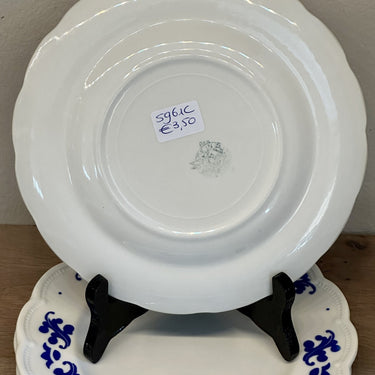 Frühstücksteller / Dessertteller - Boch - Form FESTIVAL - Dekor CORONATION blau (EICHENBLATT)