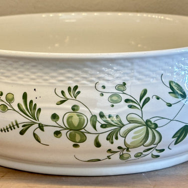 Salatschüssel / Schale - Manufacture Royale de la Louvière Boch Belgium - Dekor CYRANO in grüner Ausführung