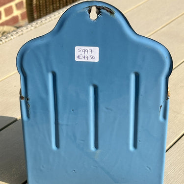 Voorraadpot - emaille - ongemerkt (Denemarken?) opschrift SALT uitgevoerd in blauw emaille