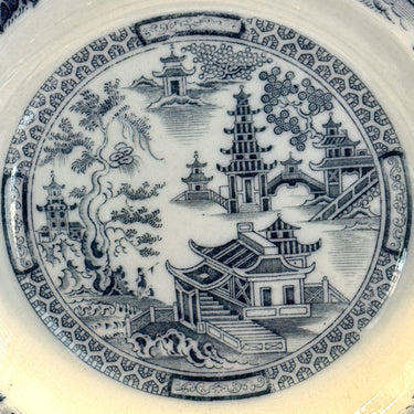 Deep plate / Soup plate / Pasta plate - Villeroy &amp; Boch - SHANGHAI decor in blue