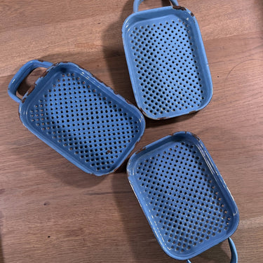 Rasp / Kaasrasp - Deens emaille? - uitvoering in geheel blauw emaille