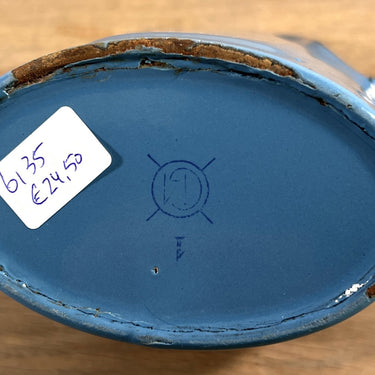Holder for SAEBE (soap) - hanging model - Danish enamel? (marked with GM) - completely blue version
