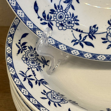 Deep plate / Soup plate / Pasta plate - Petrus Regout - DRESDEN decor in blue