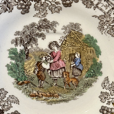 Dish - Copeland Spode England - SPODE'S BYRON decor in multi-coloured version