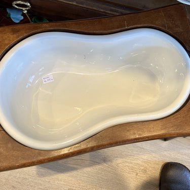 Bidet - Porzellan - Set im Holzrahmen - Villeroy &amp; Boch - komplett in Weiß