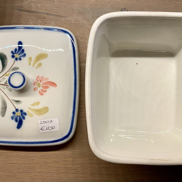 Boterpot / patépot / casserole dish - zwaar porselein - Viana do Castelo