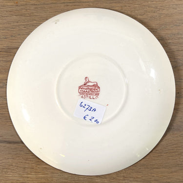 Underplate / Dish - Petrus Regout - CASTILLO decor in red