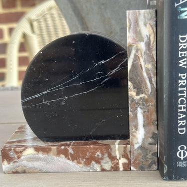 Buchstützen - 2 Stück/Paar - schweres Modell aus Marmor mit wechselnden Farben