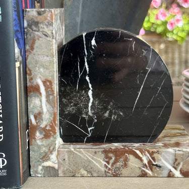 Buchstützen - 2 Stück/Paar - schweres Modell aus Marmor mit wechselnden Farben