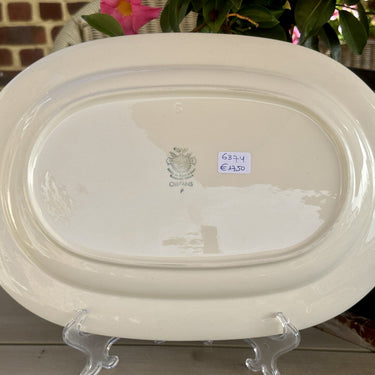 Bowl - large, oval, model - Villeroy &amp; Boch - ORLEANS decor in blue with cream