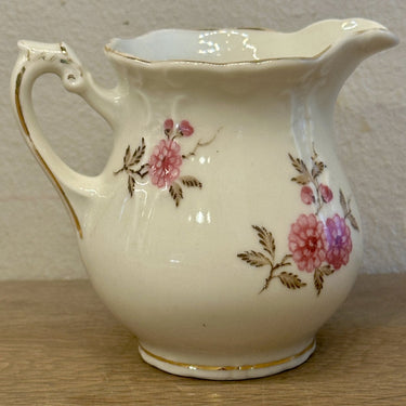 Milchkännchen - Mosa (5-Bogen ist ca. 1930-1940) - Modell BAROQUE mit rosa Chrysanthemen