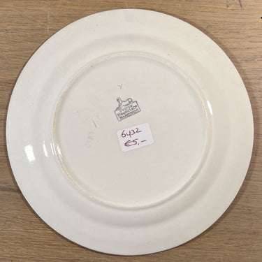 Breakfast plate / Dessert plate - Petrus Regout - decor of cows in the water near a tree