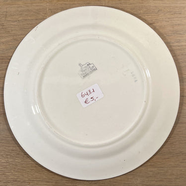 Breakfast plate / Dessert plate - Petrus Regout - decor of cows in the water near a tree