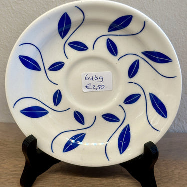 Saucer / Dish - Boch - probably VEDETTE shape with blue leaves - 1960s