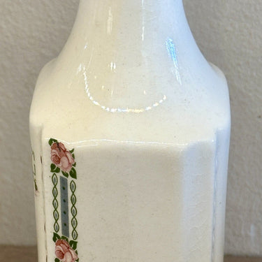 Karaf / Fles - ongemerkt - Art Nouveau/Jugendstil met décor van zwanen omgeven door rozen - opdruk VINAIGRE