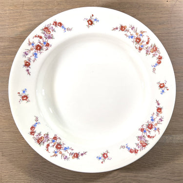 Deep plate / Soup plate / Pasta plate - Petrus Regout - decor with small roses and scattered flowers