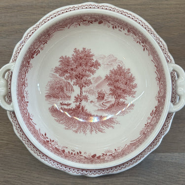 Soup cup with saucer - Villeroy &amp; Boch - BURGENLAND decor in red