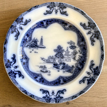 Dinner plate - Spode England - LANDSCAPE decor in flow blue