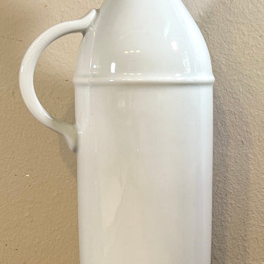 High (oil) bottle - white porcelain - Pillivuyt France - La Porcellana Bianca - a cork as a stopper