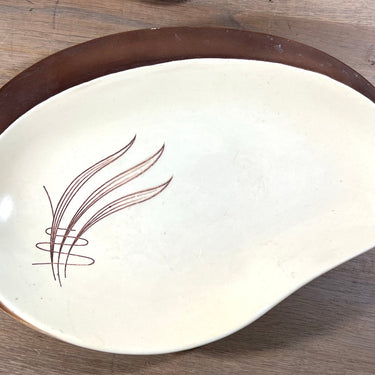 Bowl set - 7 pieces - Carltonware - made of brown/cream earthenware with a design in it