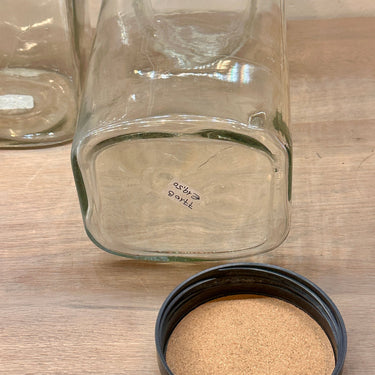 Storage jar - TONNEMA'S Spécialités - large glass model with black bakelite screw lid